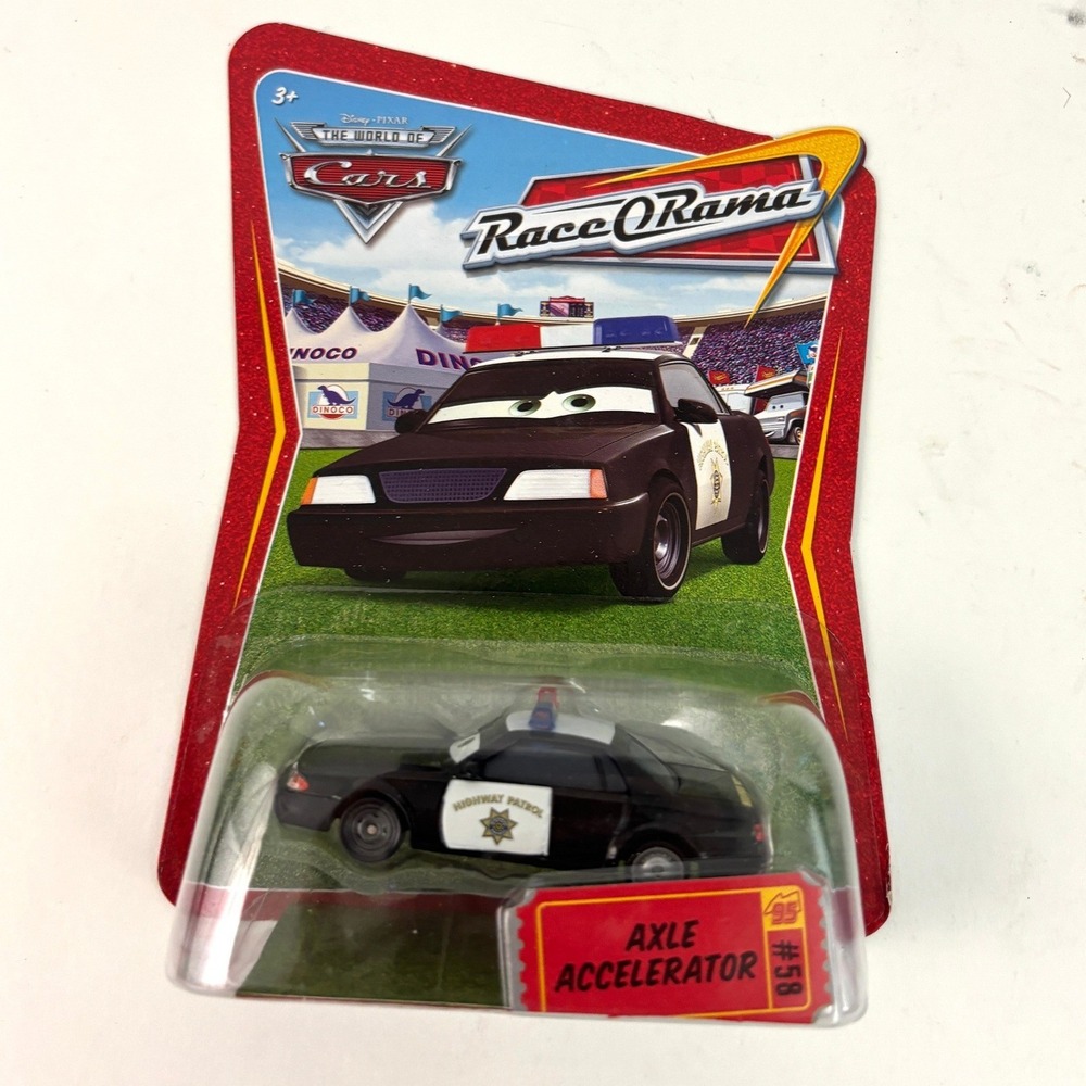 2009 Disney Pixar Cars Axle Accelerator #58 Race-O-Rama M6115 Sealed